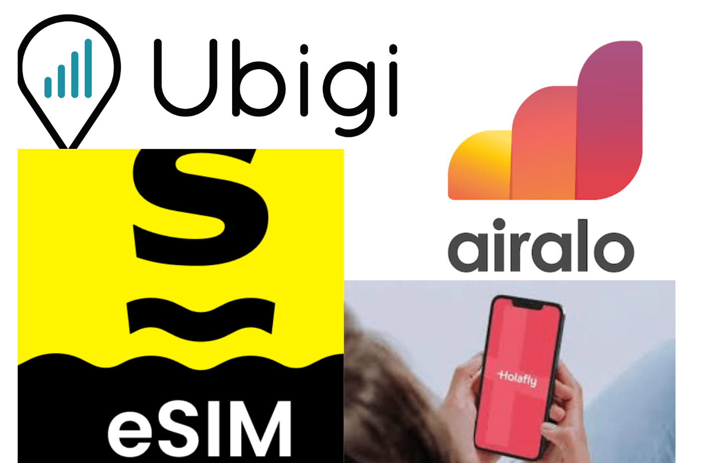 eSIM : Airalo, Holafly, Ubigi, Saily
