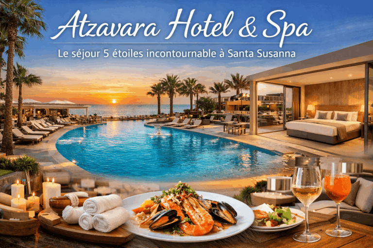 Vue extérieure de l’Atzavara Hotel & Spa, hôtel 5 étoiles avec spa et piscines à Santa Susanna en Espagne